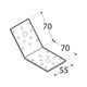Uholník 70x70x55x2,5mm KLR 2