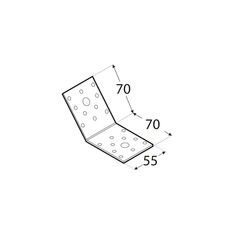 Uholník 70x70x55x2,5mm KLR 2