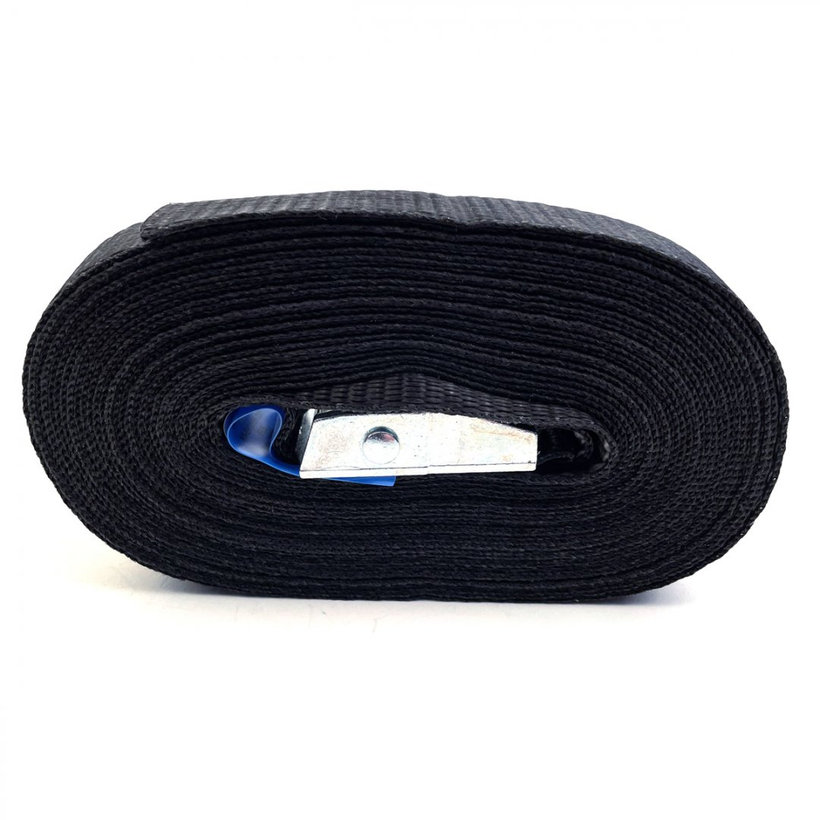 Jednodielny rýchloupínací pás so sponou a voľným koncom čierny 6M