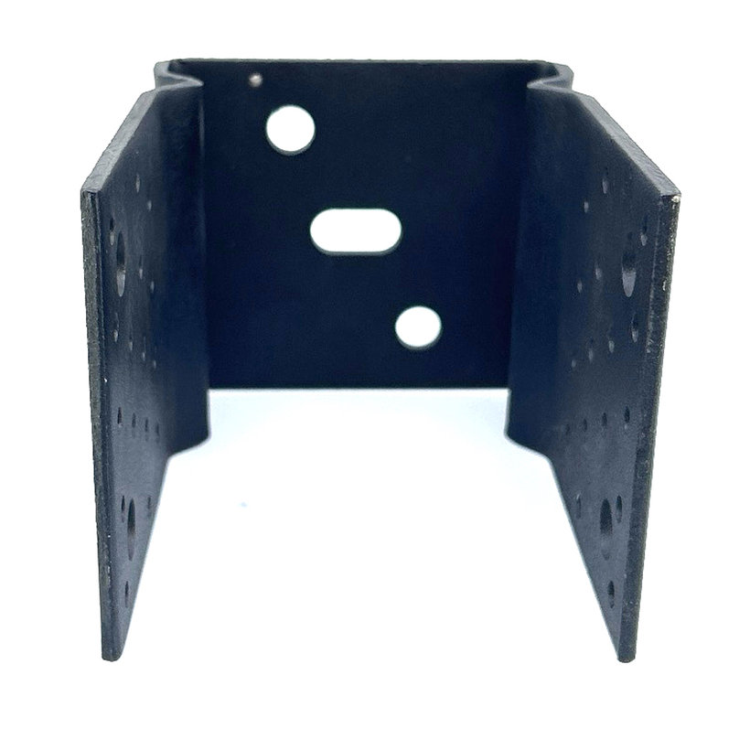 Noha stĺpa U s prelisom bez roxora 121x120x150mm čierna