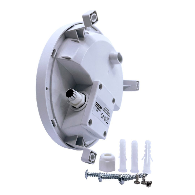 Plastové chránené LED svietidlo - kruhové