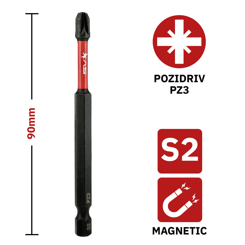 Bit magnetický PZ3x90 mm