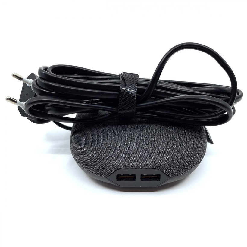 Stolová zásuvka čierna 3-násobná 3m