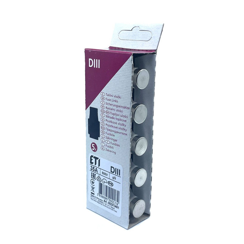 DIII T 35A valcová poistka pomalá