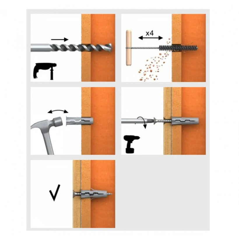 Hmoždina rozperná univerzálna - modrá 8x32mm