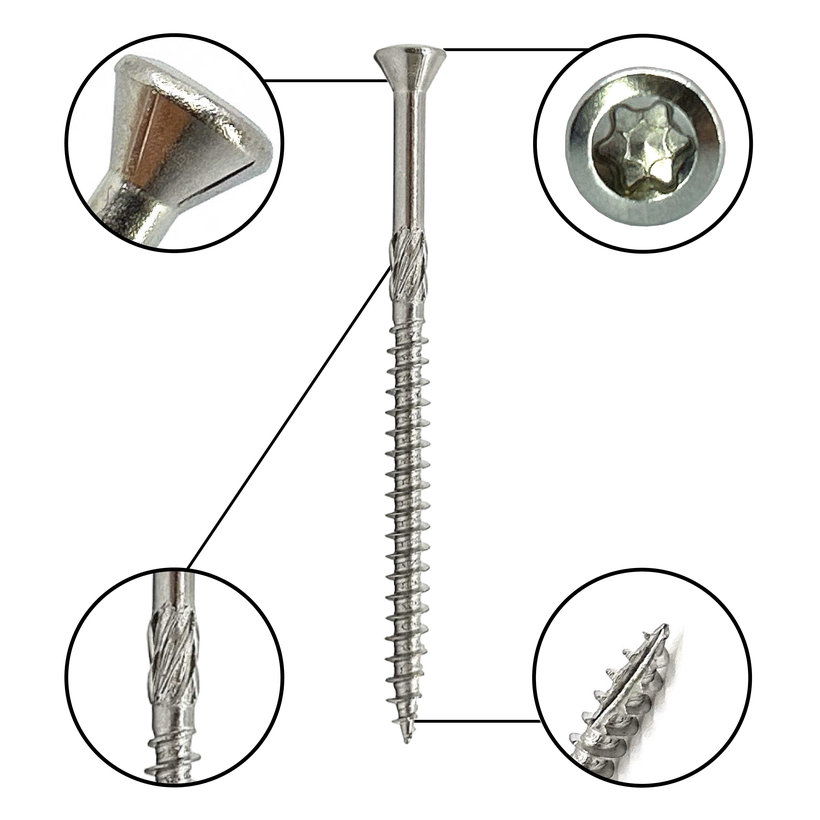 Skrutka terasová A2 4,5x60mm 100ks