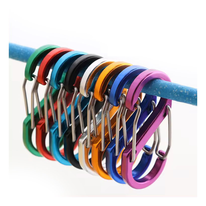 Okrasná karabína v tvare S-háku 50 mm - ružová