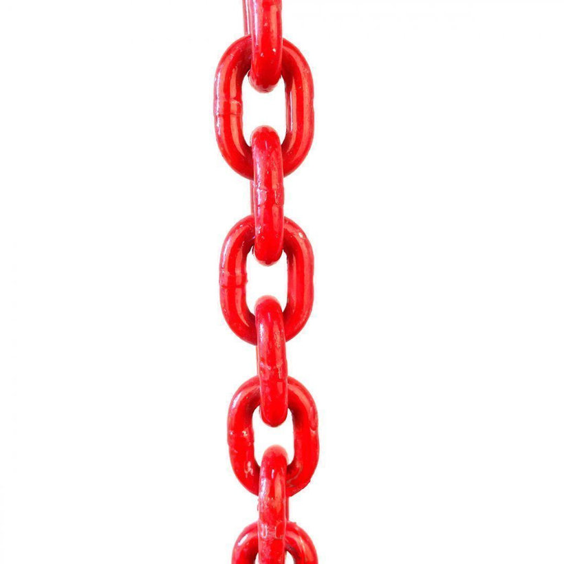 Reťazový záves oko-hák tr 80 so skracovačom (4,5 m, 2000 kg, 8 mm, červená)