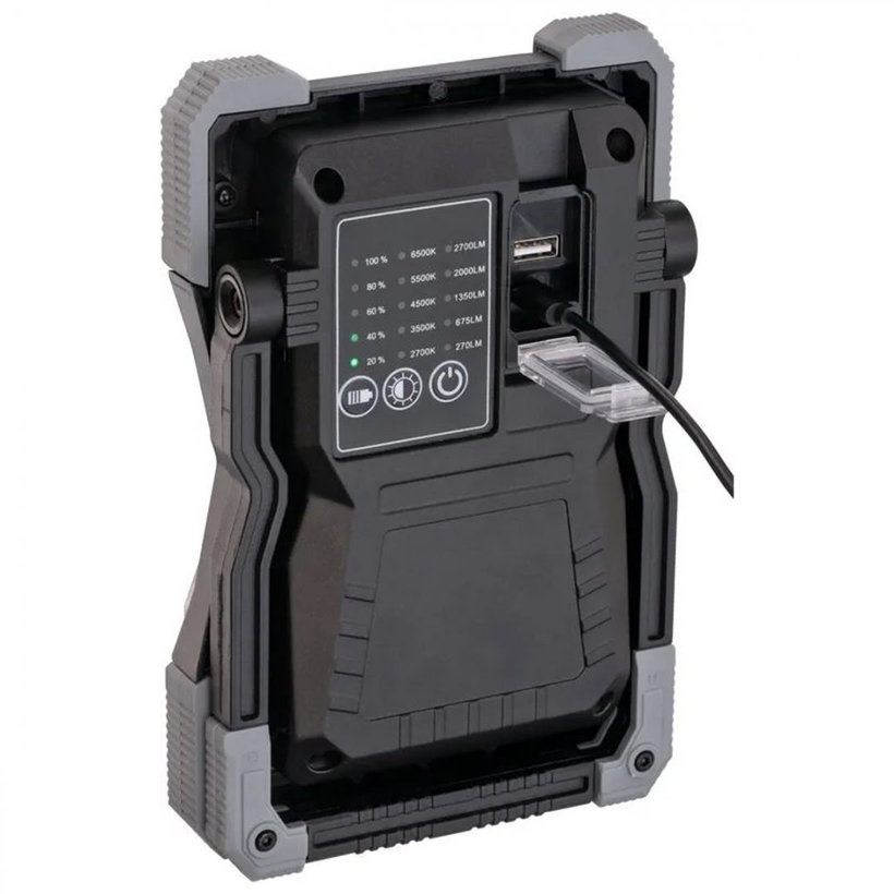 Mobilný nabíjateľný LED reflektor RUFUS 3020 MA s farebným podaním