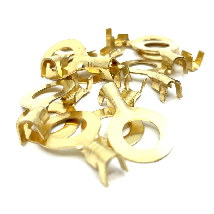 Neizolované mosadzné lisovacie oko - 100ks 2,5mm²