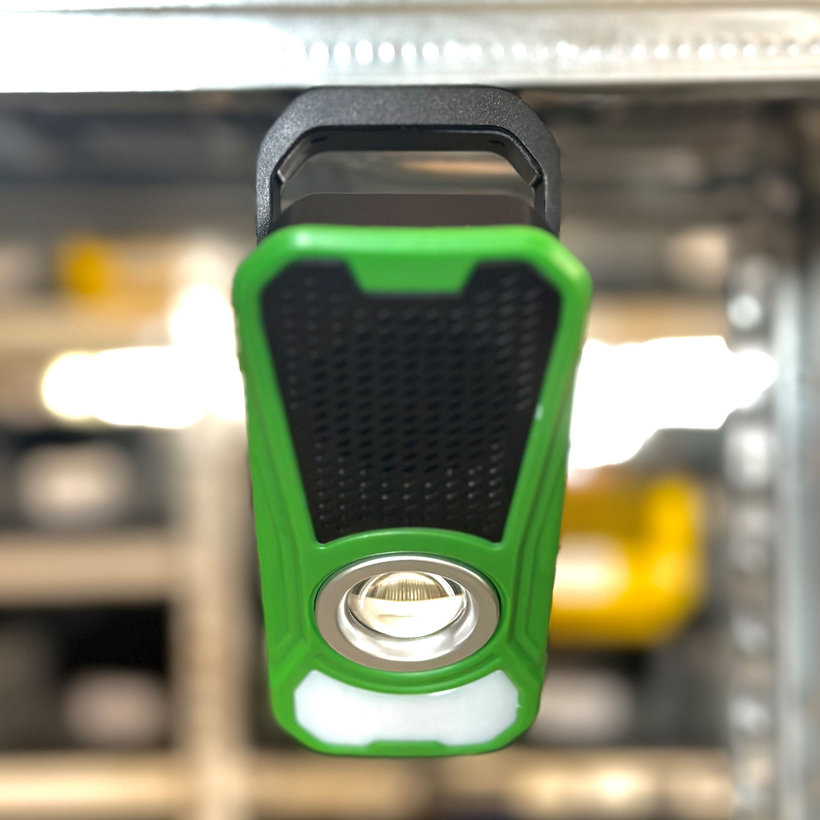 Akumulátorová ručná LED lampa s reproduktorom Bluetooth