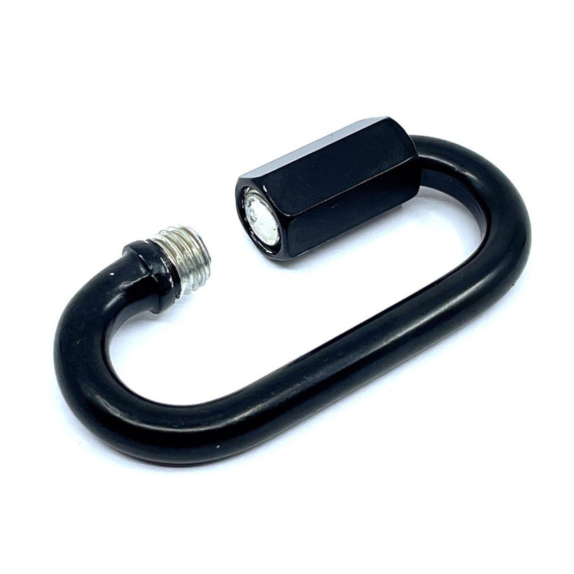 Karabína s maticou čierna 5mm