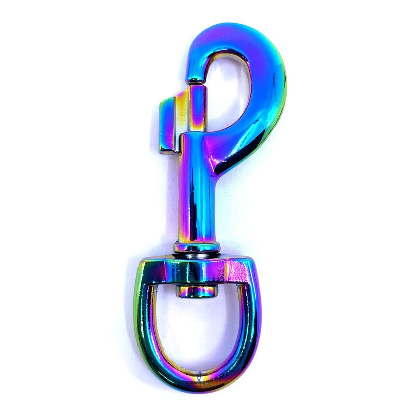 Karabína otočná dúhová 90x20mm