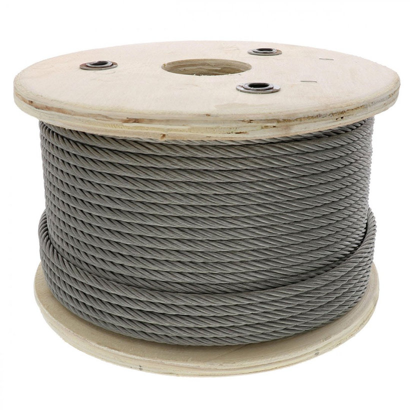 Oceľové lano DIN 3055 6x7 poplast -veľký návin 3/4mm