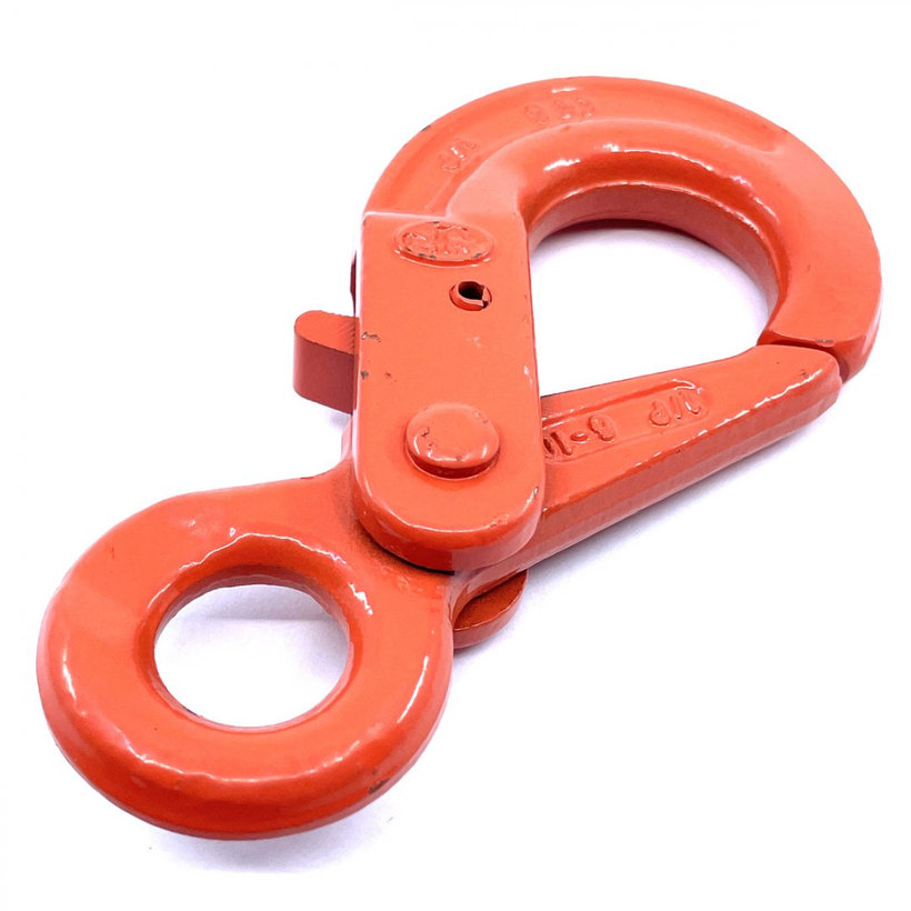 Samozaisťovací hák s okom tr 100 oranžový 13mm