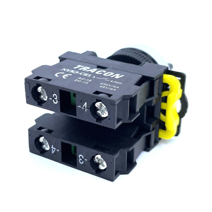 Otočný spínač s páčkou 3-polohový s pružinovým návratom