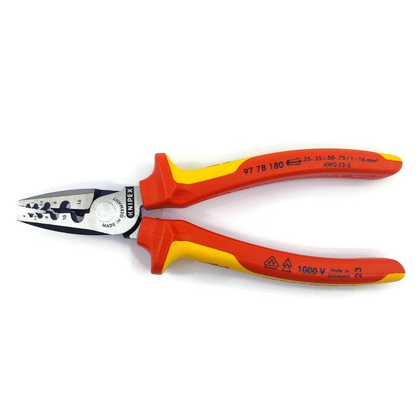 Kliešte lisovacie pre koncové dutinky 180 mm