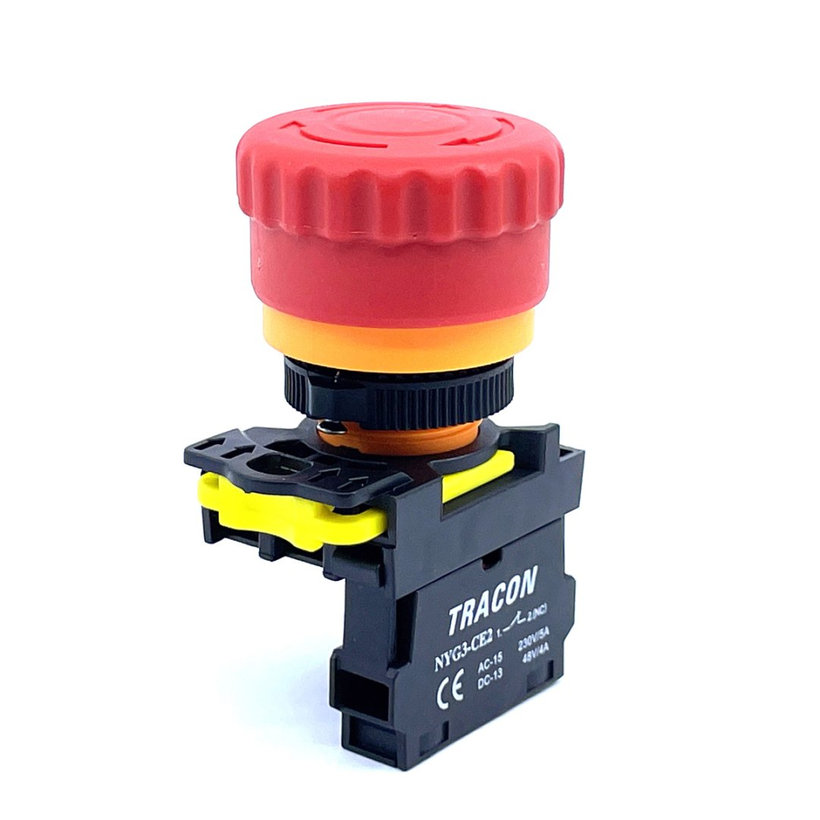 Núdzové tlačidlo s aretáciou červené