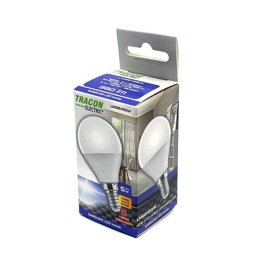 LED žiarovka guľa E27 7W - teplá - s chipom