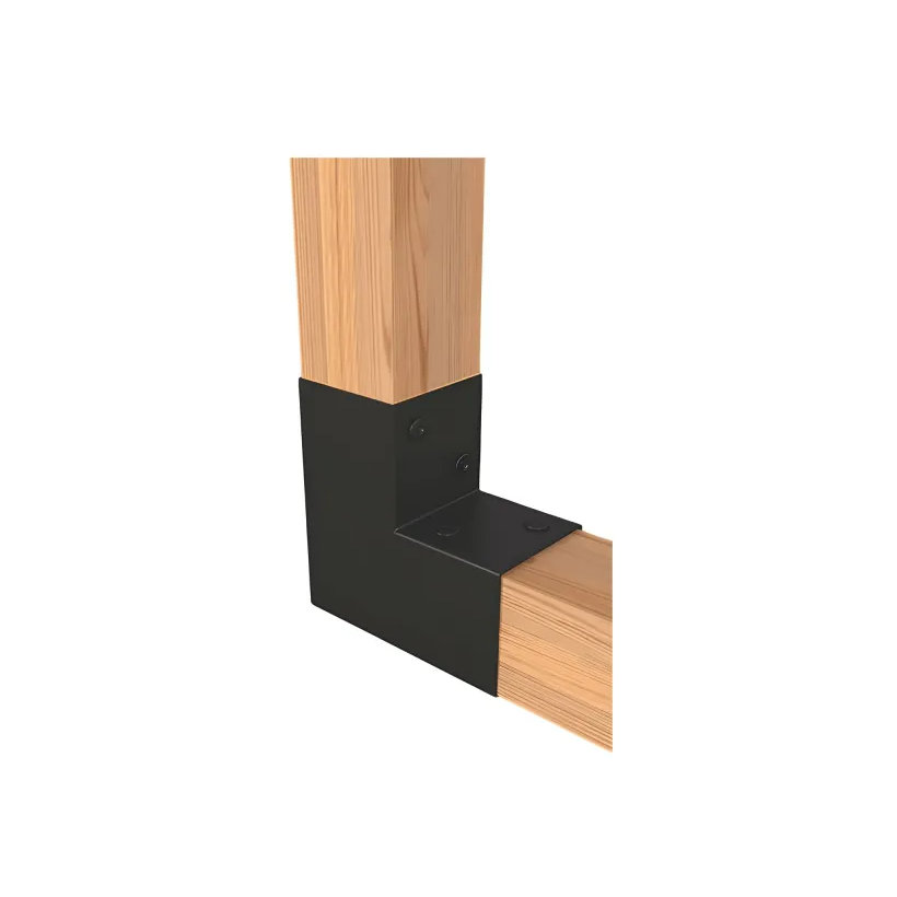 Spojka štvorcového nosníka GPL 100 čierna 206×102×204 mm