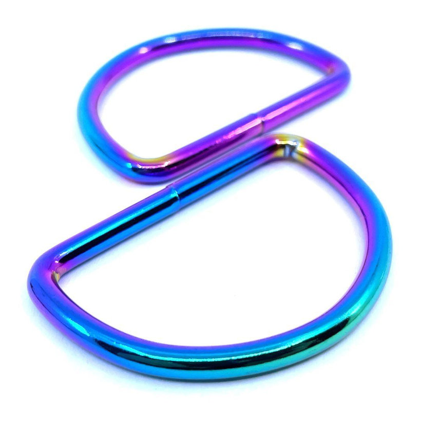 Krúžok zváraný tvar D dúhový 4x26mm