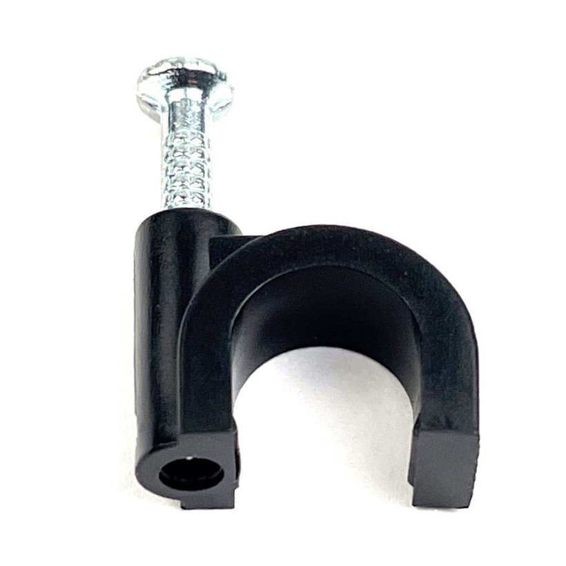 Kabelážna príchytka oválna čierna 5-7mm