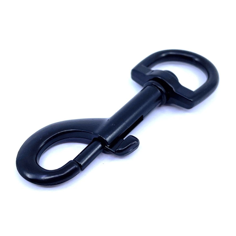 Karabína otočná čierna 55x10mm