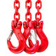 Reťazový záves oko-3 hák tr 80 so skracovačom (4,5 m, 2360/1700 kg, 6 mm, červená)