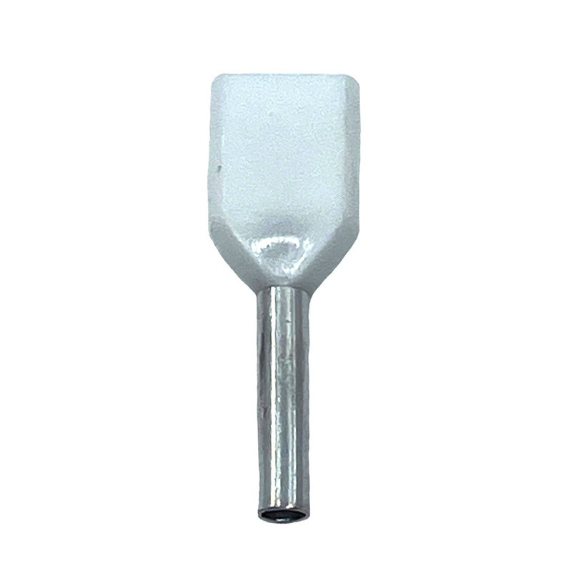 Dvojitá izolovaná káblová dutinka biela 0,5mm²