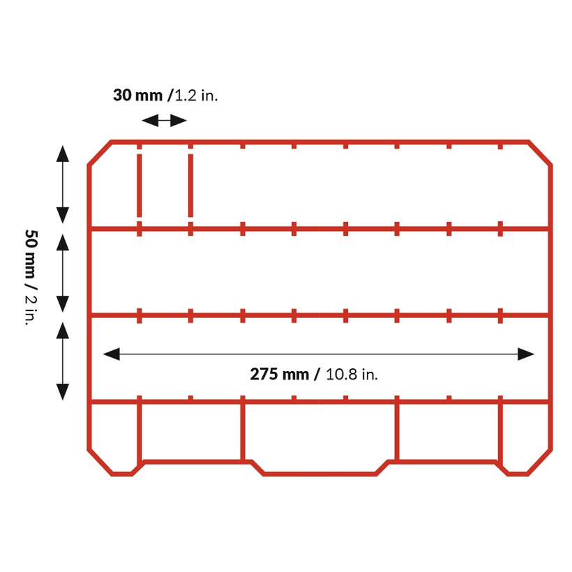 Sada 4 organizérov Compact SET 1B - čierne