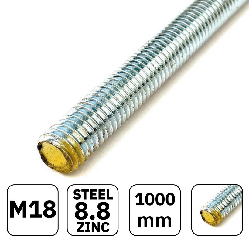 Závitová tyč DIN 975 8.8 zn M18x1000