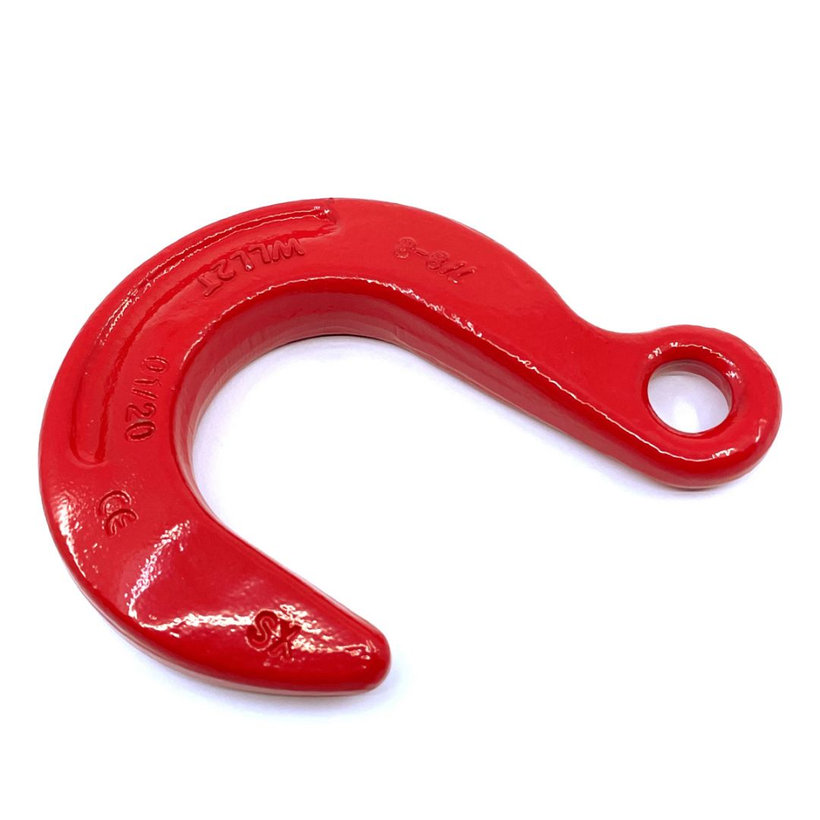 Zlievarenský hák s okom tr 80 červený 6mm