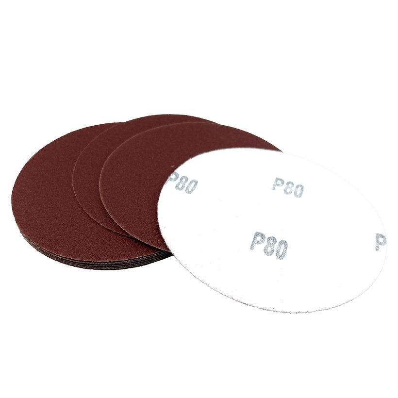 Brúsny papier na suchý zips - kruh 125 mm P80 - 10 ks