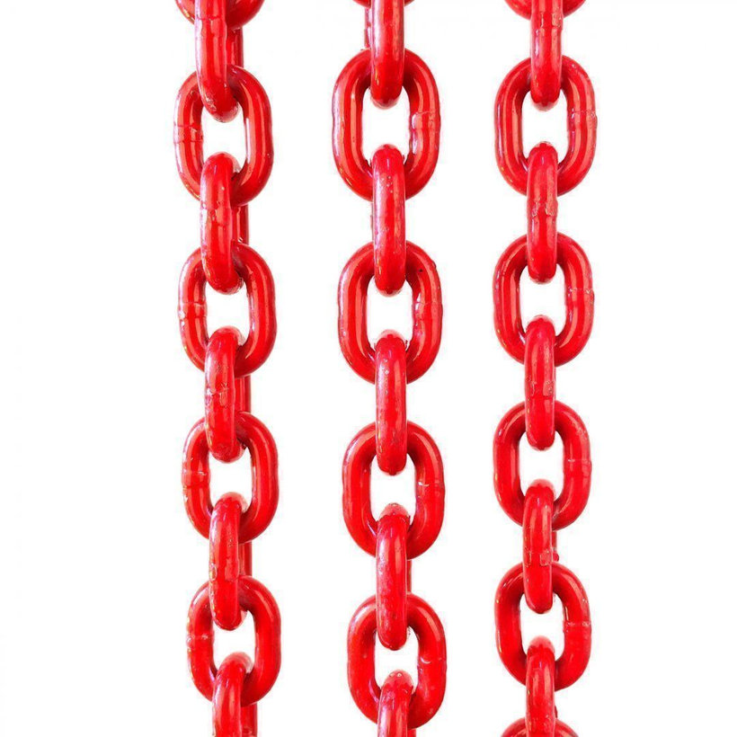 Reťazový záves oko-3 hák tr 80 so skracovačom (1 m, 17 000/11 800 kg, 16 mm, červená)