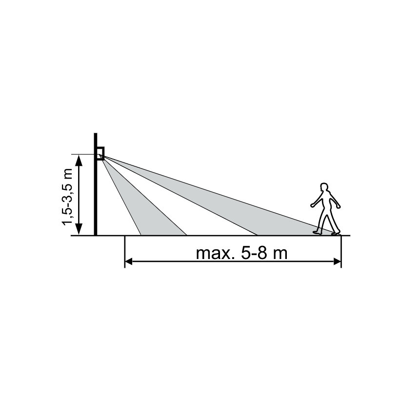 LED SMD reflektor čierny s čidlom 10W - neutrálna biela