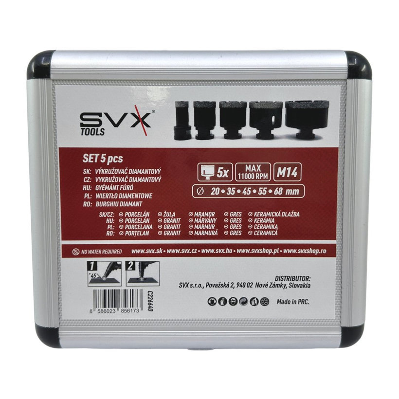 Sada vyrezávačov - diamant (20-68mm)