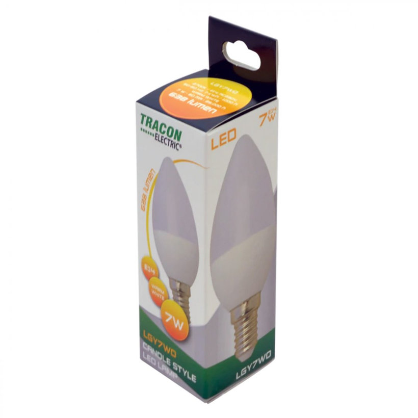 LED žiarovka  sviečka E14 7W - neutrálna biela