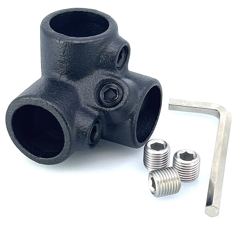 Spojovací článok tri vetvy 27 mm - čierny