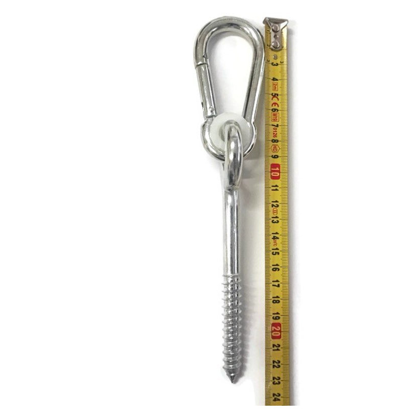 Hák hojdačkový s karabínou a vrutom zn 10,6x230mm
