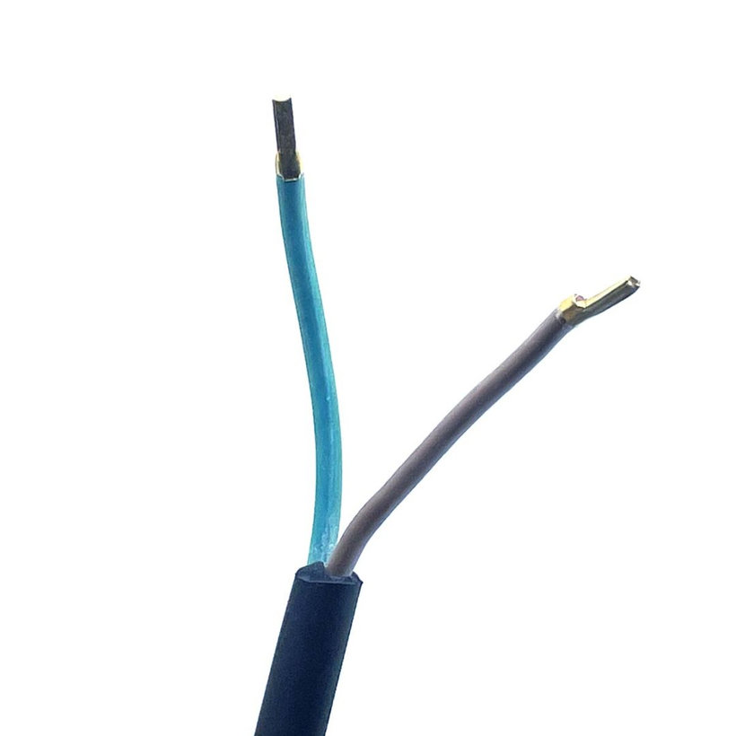 Flexo šnúra 5m 2x1,5 gumová H05RR-F2 čierna