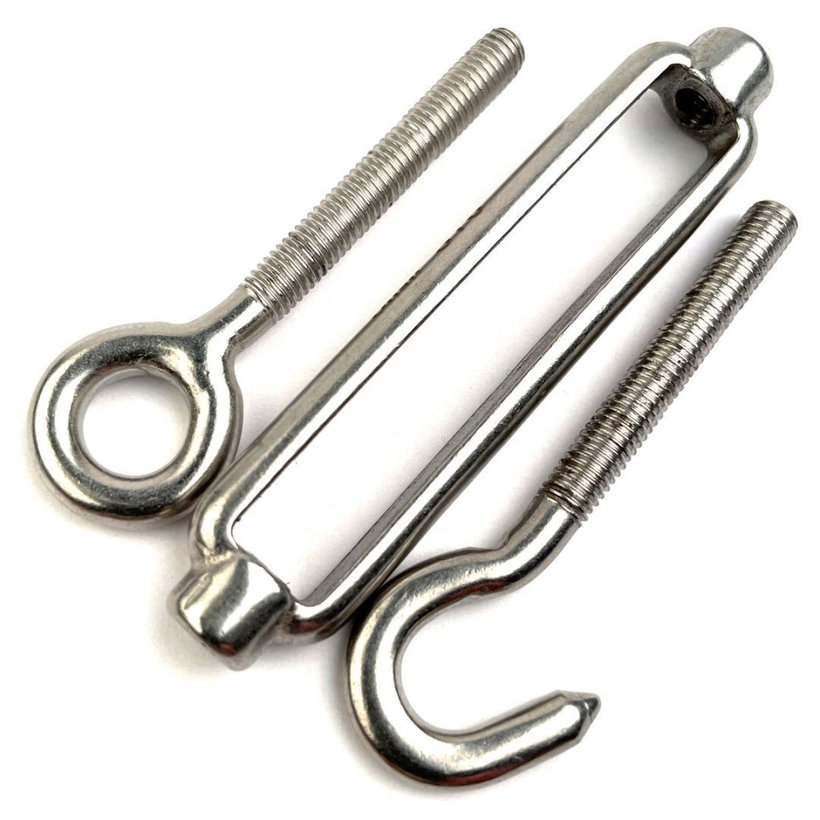 Nerezový napínač oko-hák A4 M16