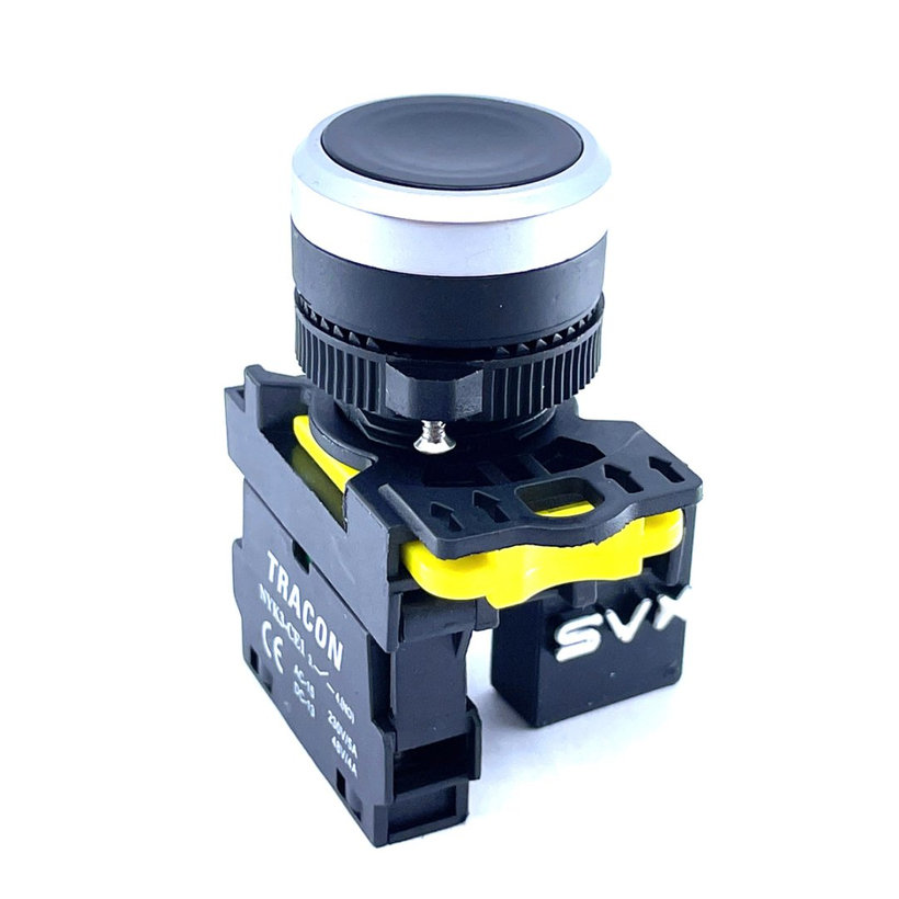 Klasický tlačidlový spínač čierny