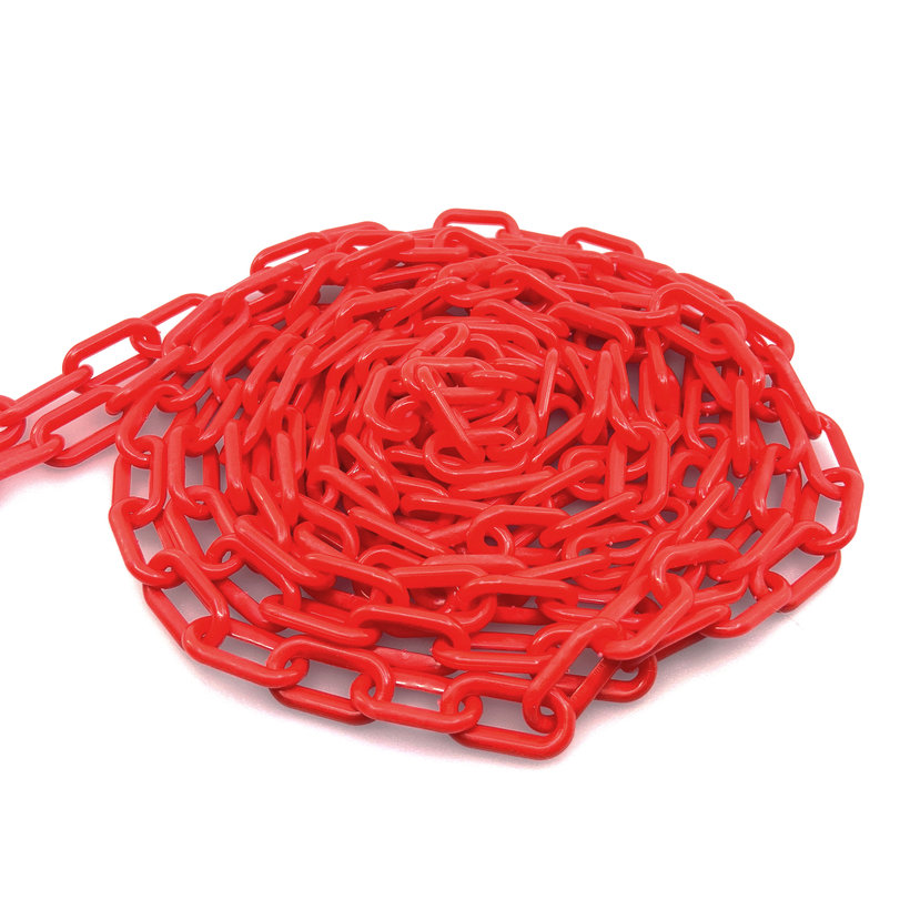 Plastová reťaz červená 8mm