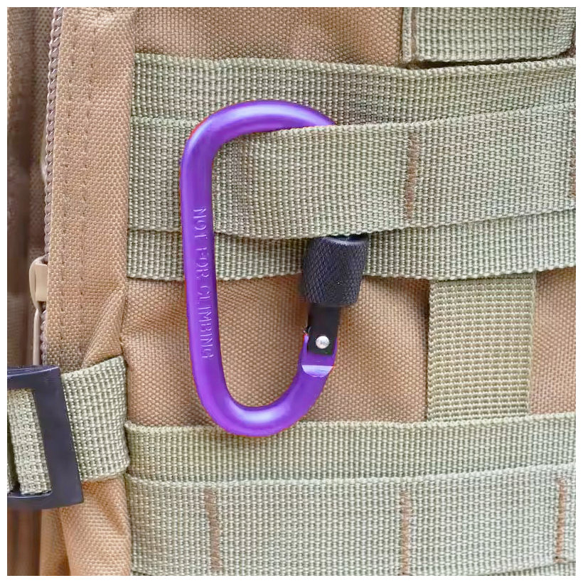 Hliníková karabína s poistkou - oranžová