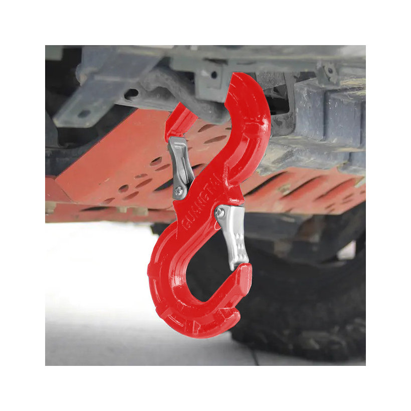 S hák s poistkou pre offroad červený