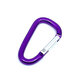 Karabína hliníková tvar D - fialová 5mm