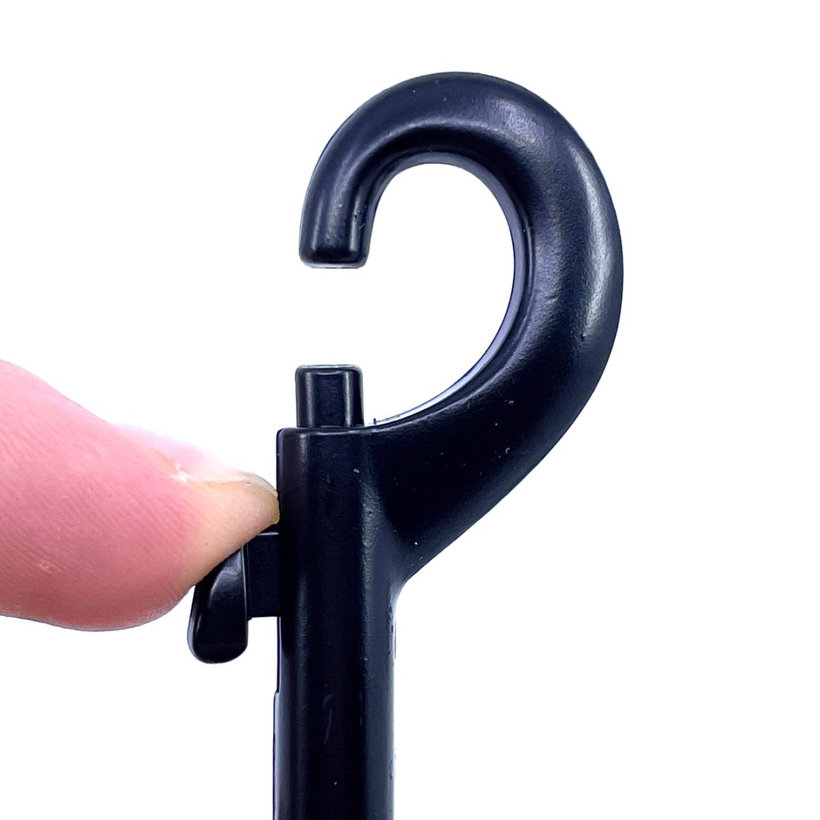 Karabína otočná čierna 55x10mm