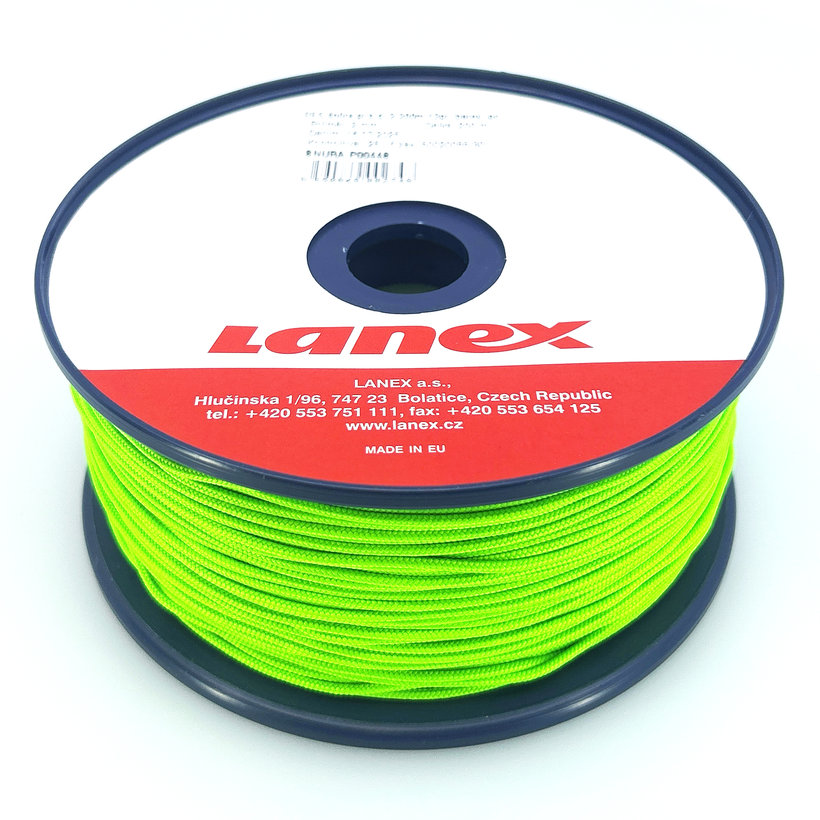 PES 2mm šnúra splietaná bez jadra farebná