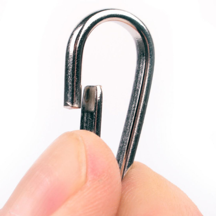 Pružinová karabínka bez obrtlíka pozinkovaná 60mm