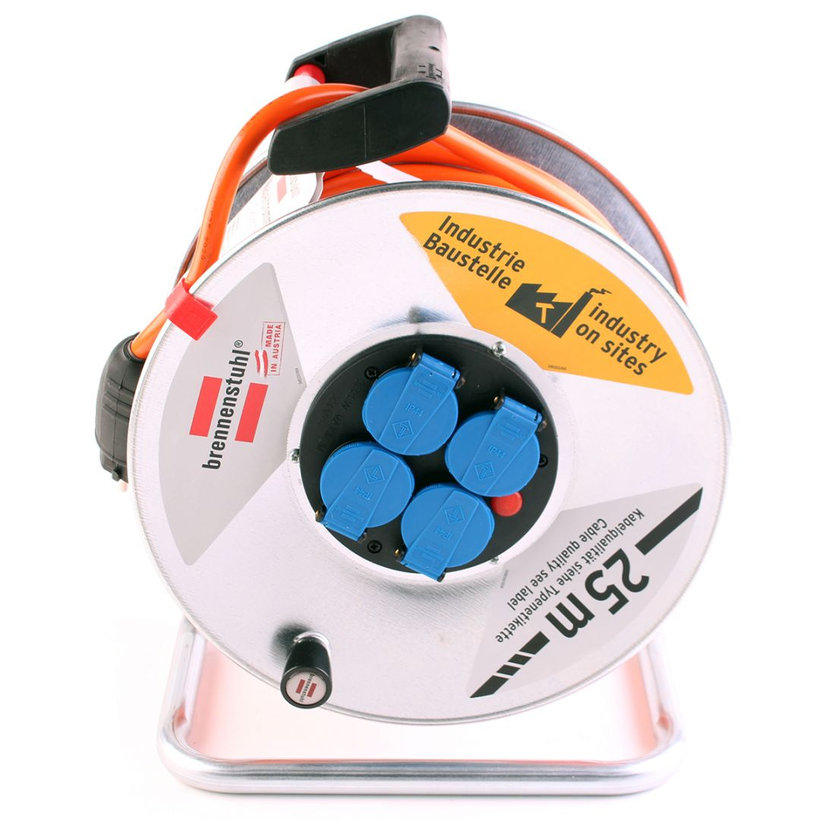 Predlžovací kábel na bubne Bremaxx sivý 25m